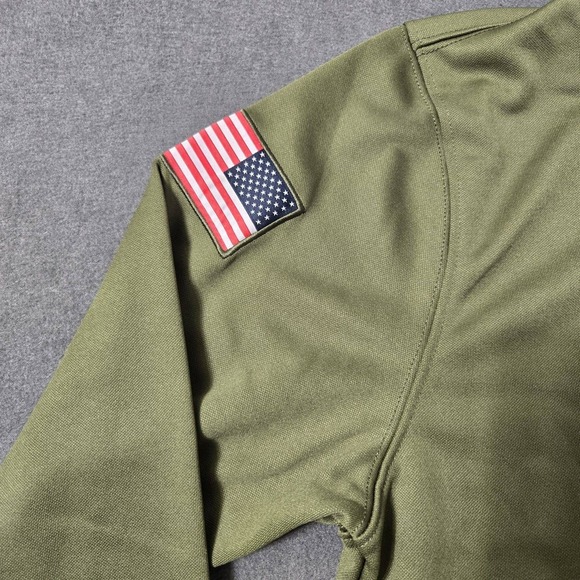 Wonder Woman Hoodie Jacket Green We Salute The Troops Military Six Flags Large - Picture 3 of 8